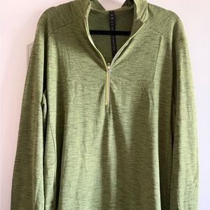 Lululemon Surge Warm 1/2 Zip Mens XXL Green Rulu Running Pullover NWT